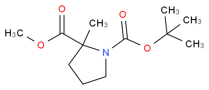 1-tert-Butyl 2-methyl 2-methylpyrrolidine-1,2-dicarboxylate_分子结构_CAS_317355-80-9)