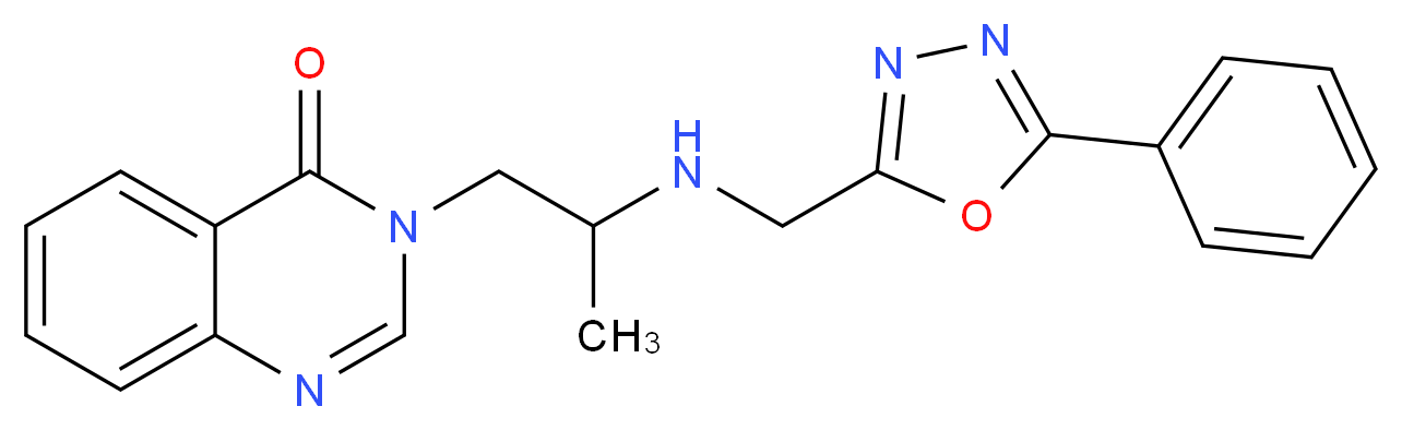 3-(2-{[(5-phenyl-1,3,4-oxadiazol-2-yl)methyl]amino}propyl)quinazolin-4(3H)-one_分子结构_CAS_)