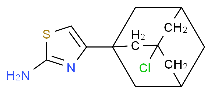 4-(3-chloroadamantan-1-yl)-1,3-thiazol-2-amine_分子结构_CAS_28599-75-9