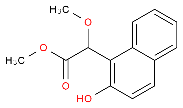 methyl 2-(2-hydroxynaphthalen-1-yl)-2-methoxyacetate_分子结构_CAS_624722-15-2