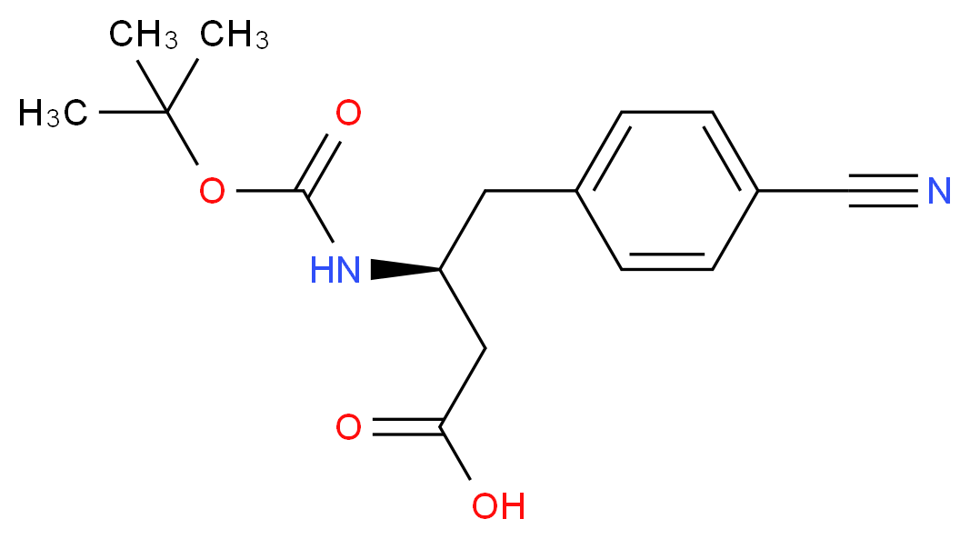 (S)-Boc-4-氰基-β-高苯丙氨酸_分子结构_CAS_270065-89-9)