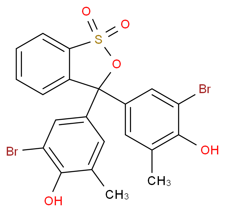 3,3-Bis(3-bromo-4-hydroxy-5-methylphenyl)-3H-benzo[c][1,2]oxathiole 1,1-dioxide_分子结构_CAS_115-40-2)