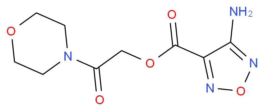 4-Amino-furazan-3-carboxylic acid 2-morpholin-4-yl-2-oxo-ethyl ester_分子结构_CAS_312277-99-9)