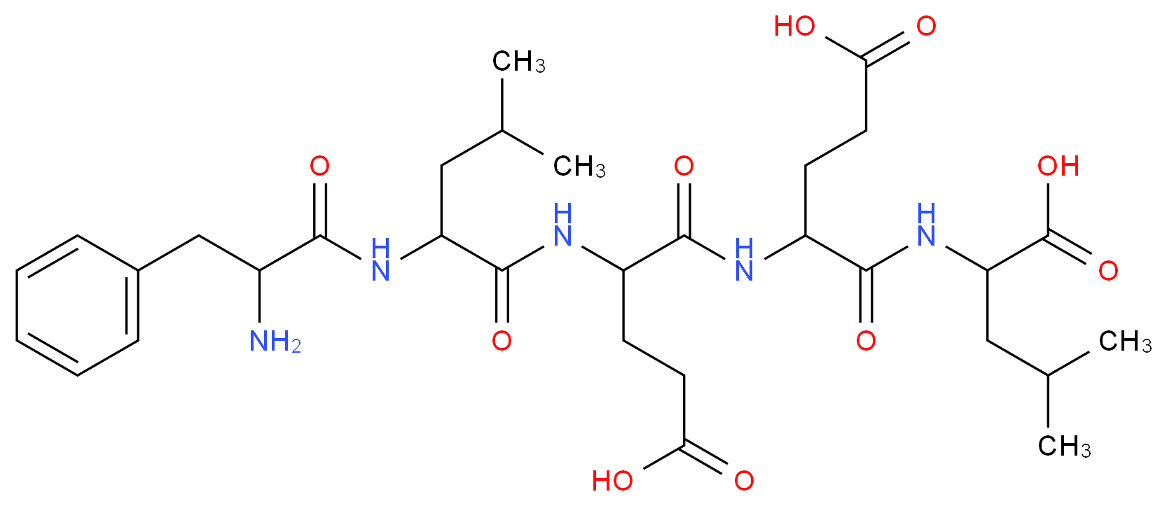Phe-Leu-Glu-Glu-Leu_分子结构_CAS_69729-06-2)