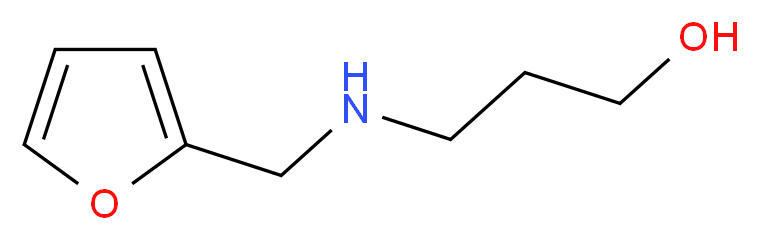 3-[(furan-2-ylmethyl)amino]propan-1-ol_分子结构_CAS_4439-22-9