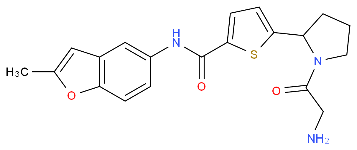 5-(1-glycyl-2-pyrrolidinyl)-N-(2-methyl-1-benzofuran-5-yl)-2-thiophenecarboxamide_分子结构_CAS_)