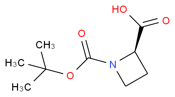 (2R)-1-[(tert-butoxy)carbonyl]azetidine-2-carboxylic acid_分子结构_CAS_51077-14-6