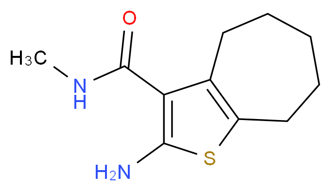 2-amino-N-methyl-4H,5H,6H,7H,8H-cyclohepta[b]thiophene-3-carboxamide_分子结构_CAS_301321-97-1