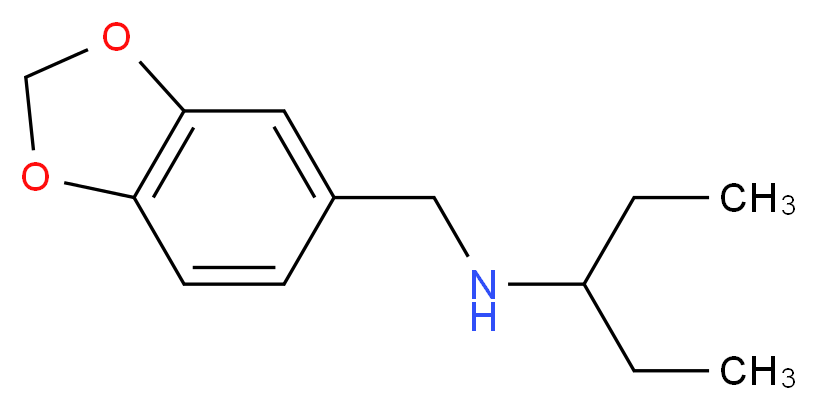 (2H-1,3-benzodioxol-5-ylmethyl)(pentan-3-yl)amine_分子结构_CAS_355816-53-4