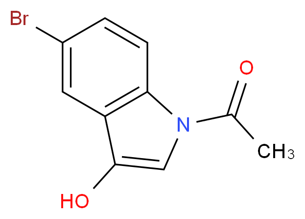 1-(5-bromo-3-hydroxy-1H-indol-1-yl)ethan-1-one_分子结构_CAS_114165-30-9