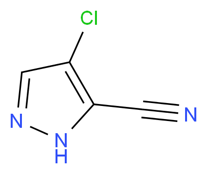 4-chloro-1H-pyrazole-5-carbonitrile_分子结构_CAS_36650-75-6