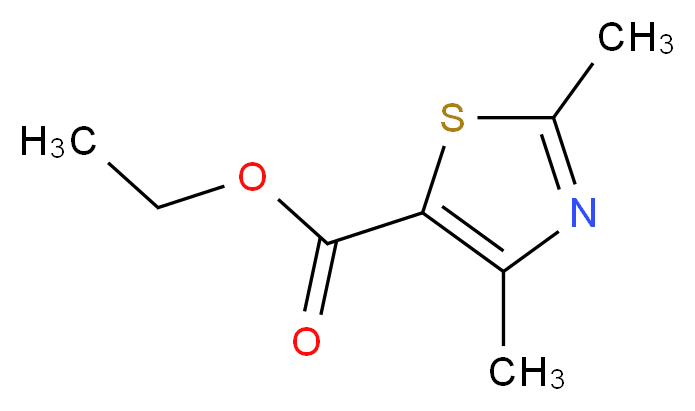 ethyl 2,4-dimethyl-1,3-thiazole-5-carboxylate_分子结构_CAS_7210-77-7