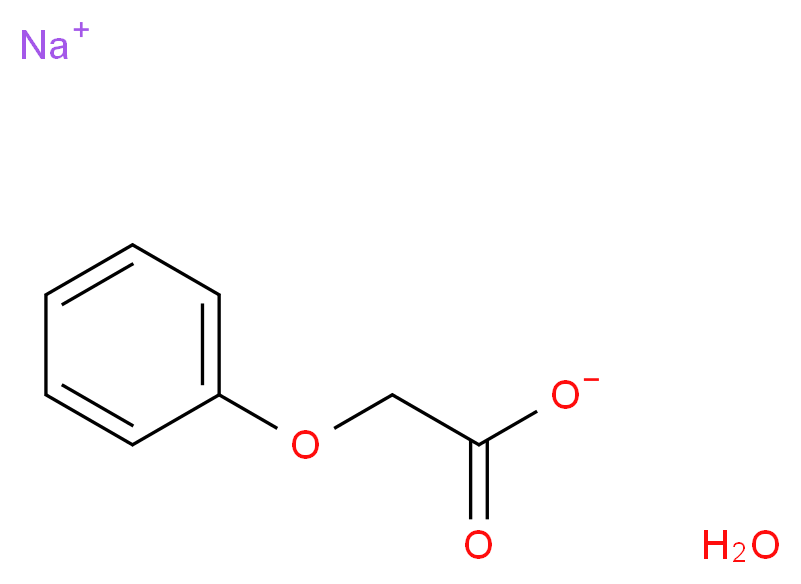 苯氧乙酸 钠盐 水合物_分子结构_CAS_313222-85-4)