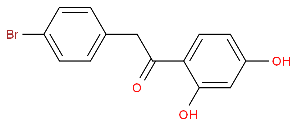 2-(4-bromophenyl)-1-(2,4-dihydroxyphenyl)ethan-1-one_分子结构_CAS_92152-60-8