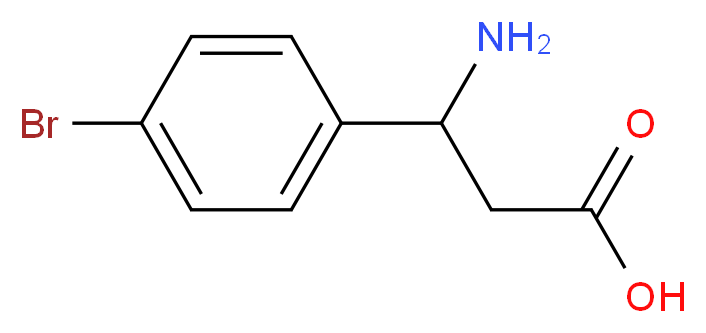 3-amino-3-(4-bromophenyl)propanoic acid_分子结构_CAS_295356-30-8