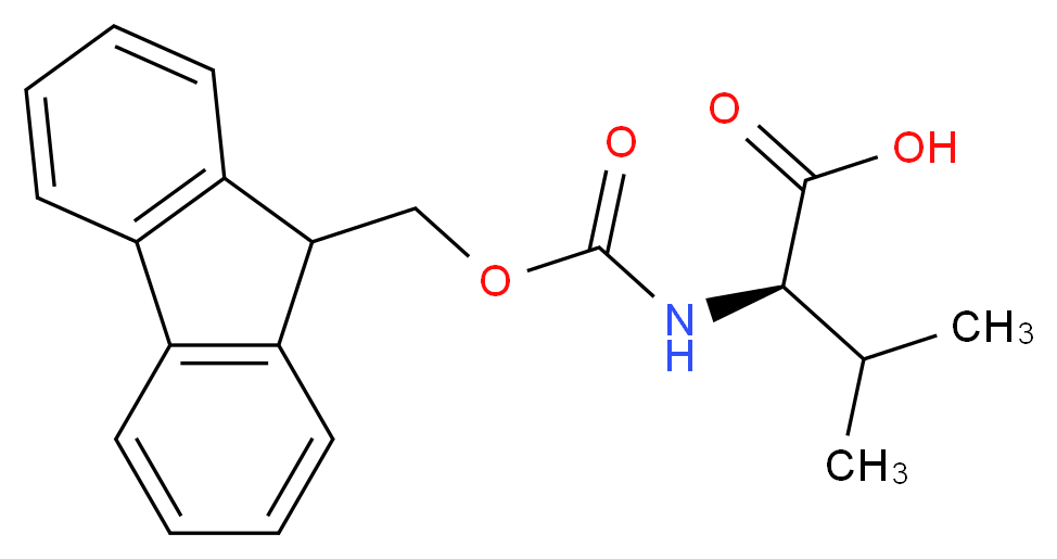 (2R)-2-{[(9H-fluoren-9-ylmethoxy)carbonyl]amino}-3-methylbutanoic acid_分子结构_CAS_84624-17-9