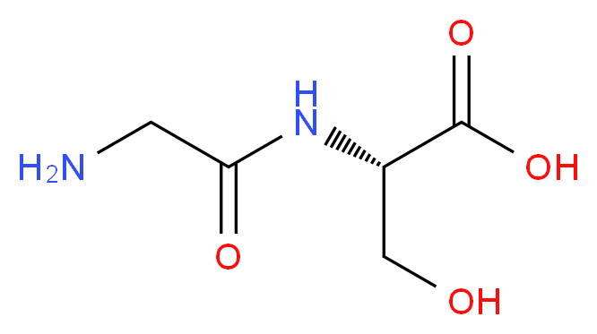 (2S)-2-(2-aminoacetamido)-3-hydroxypropanoic acid_分子结构_CAS_7361-43-5