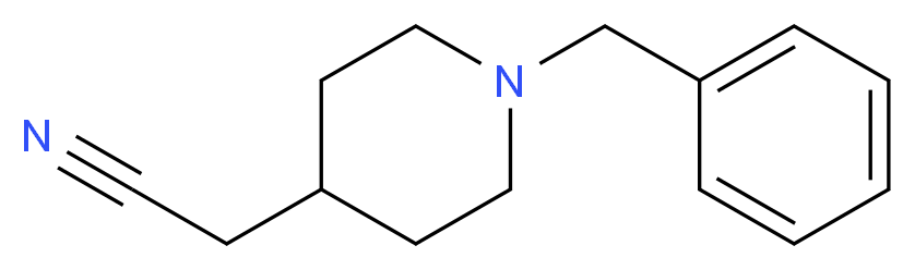 2-(1-Benzylpiperidin-4-yl)acetonitrile_分子结构_CAS_78056-67-4)