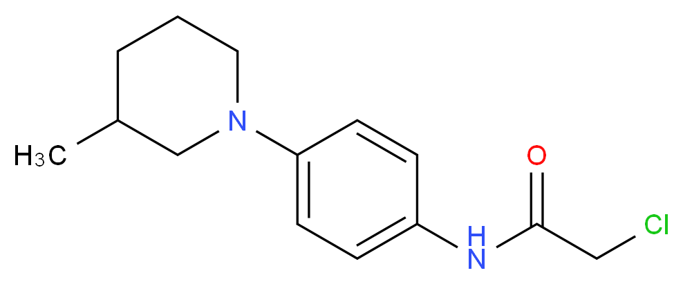 2-Chloro-N-[4-(3-methyl-piperidin-1-yl)-phenyl]-acetamide_分子结构_CAS_)