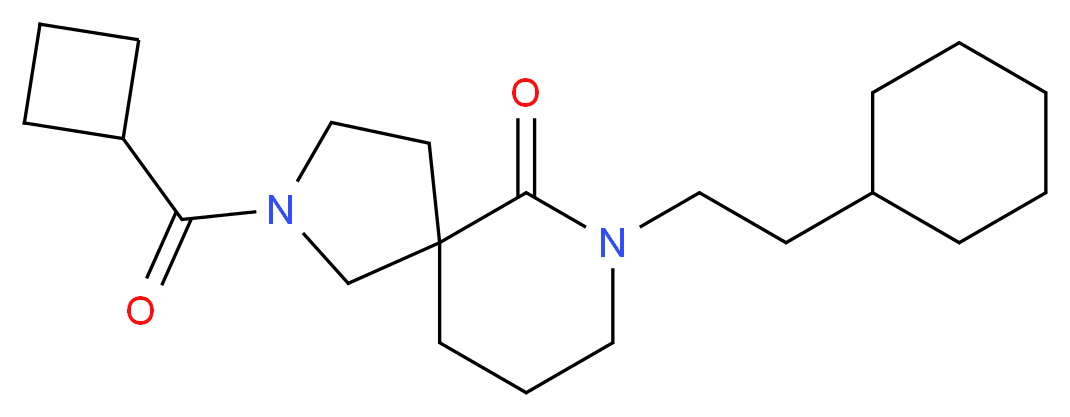 2-(cyclobutylcarbonyl)-7-(2-cyclohexylethyl)-2,7-diazaspiro[4.5]decan-6-one_分子结构_CAS_)