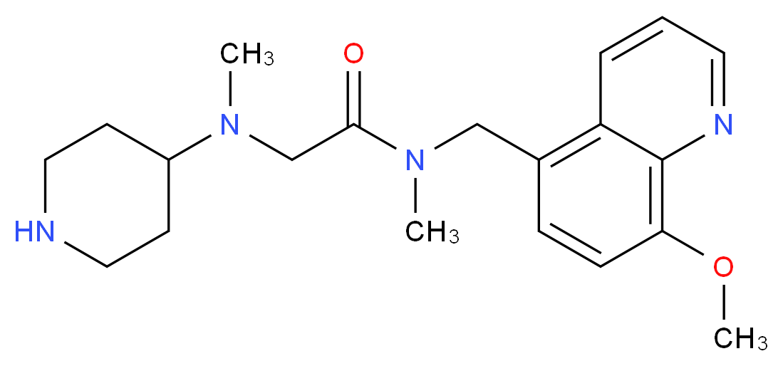 N~1~-[(8-methoxyquinolin-5-yl)methyl]-N~1~,N~2~-dimethyl-N~2~-piperidin-4-ylglycinamide_分子结构_CAS_)