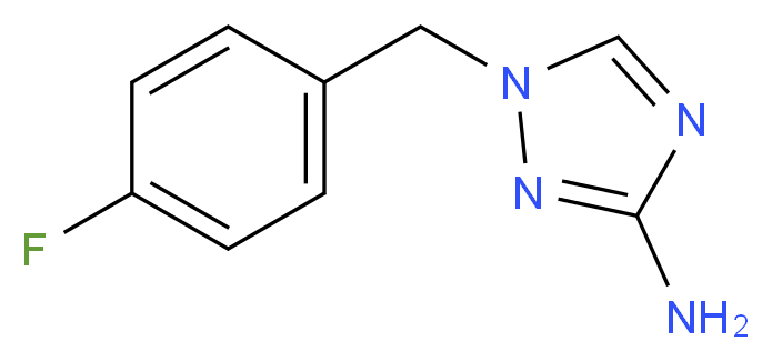 1-[(4-fluorophenyl)methyl]-1H-1,2,4-triazol-3-amine_分子结构_CAS_832739-95-4