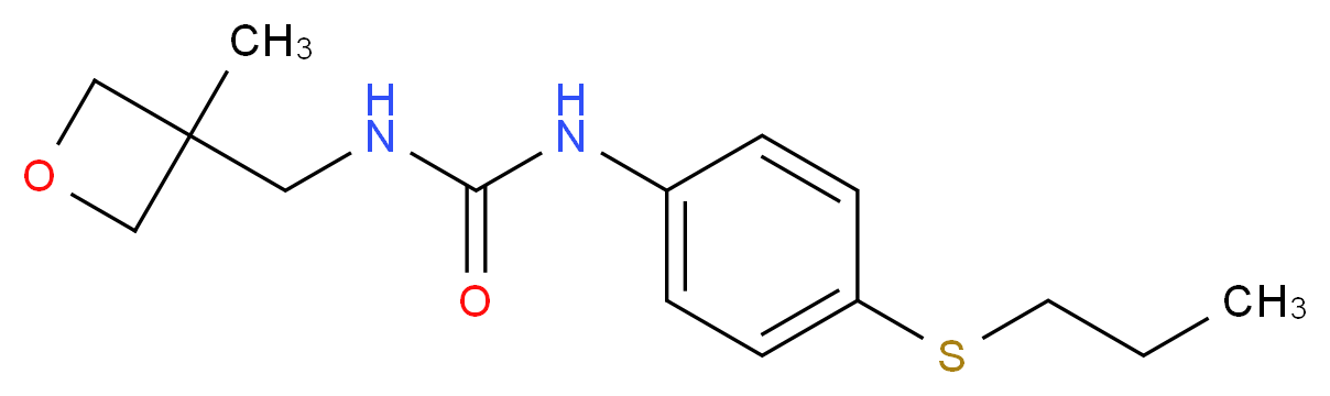 N-[(3-methyloxetan-3-yl)methyl]-N'-[4-(propylthio)phenyl]urea_分子结构_CAS_)