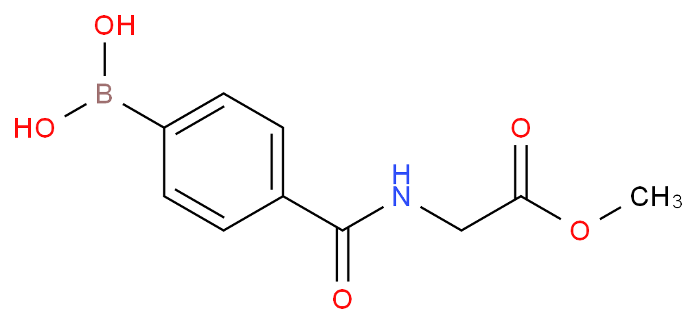 4-(甲氧基羰基甲基氨甲酰基)苯硼酸_分子结构_CAS_850568-24-0)