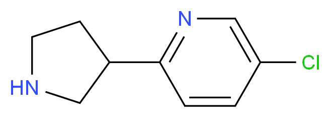 5-chloro-2-(pyrrolidin-3-yl)pyridine_分子结构_CAS_1196147-41-7