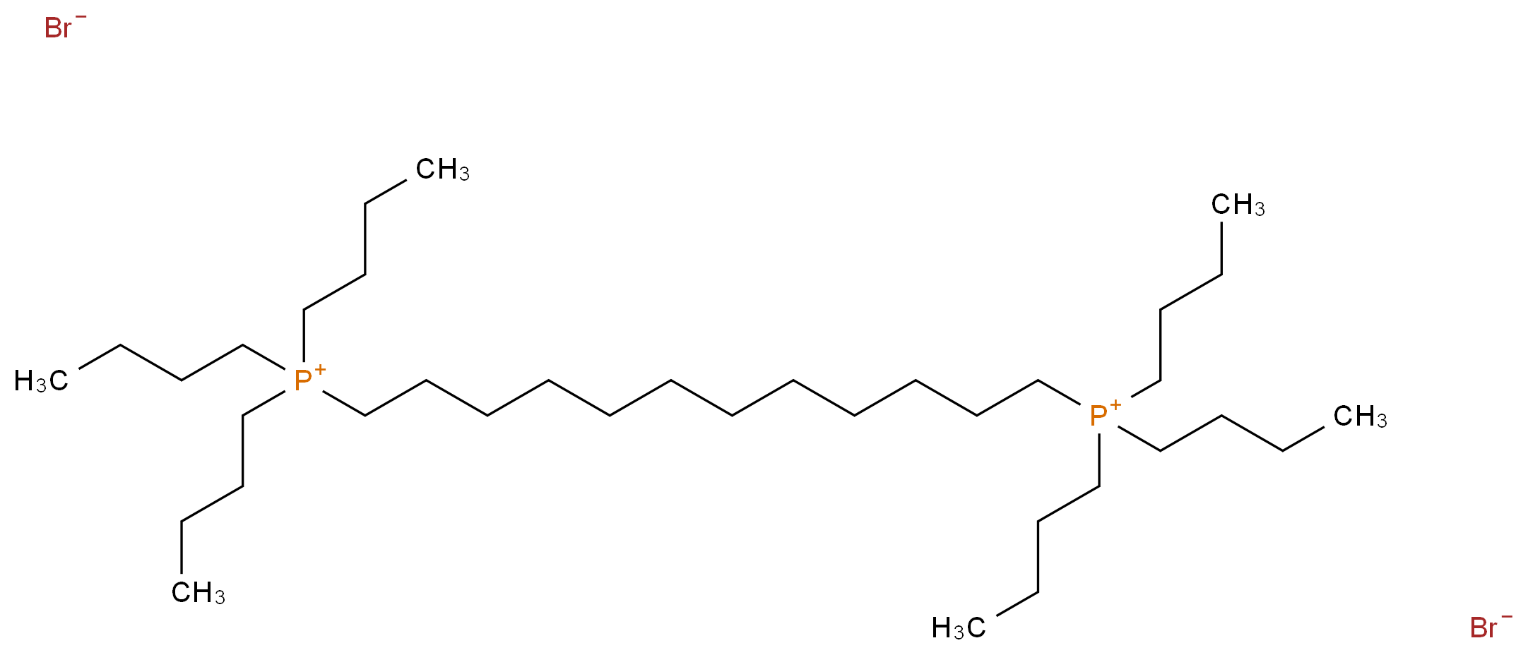 tributyl[12-(tributylphosphaniumyl)dodecyl]phosphanium dibromide_分子结构_CAS_99372-74-4