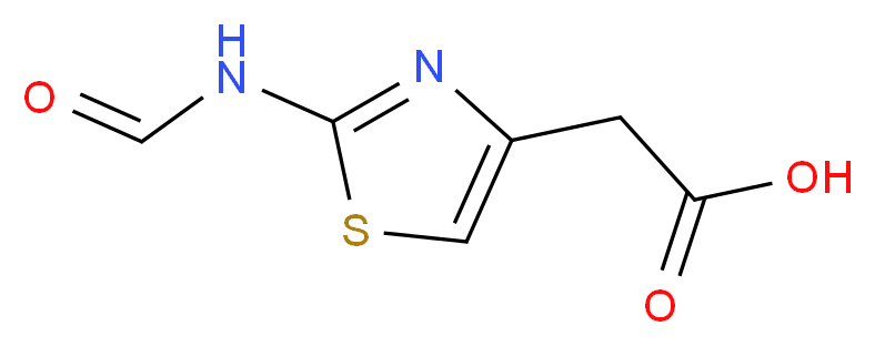 2-(2-ForMylaMinothiazol-4-yl)acetic acid_分子结构_CAS_75890-68-5)