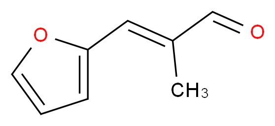 2-甲基-3-(2-呋喃基)丙烯醛_分子结构_CAS_874-66-8)