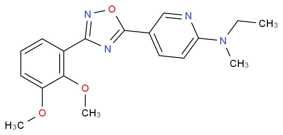 5-[3-(2,3-dimethoxyphenyl)-1,2,4-oxadiazol-5-yl]-N-ethyl-N-methyl-2-pyridinamine_分子结构_CAS_)