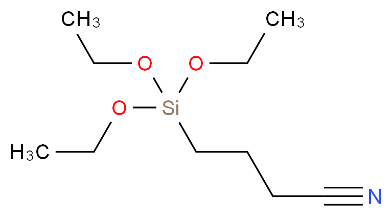 4-(triethoxysilyl)butanenitrile_分子结构_CAS_1067-47-6