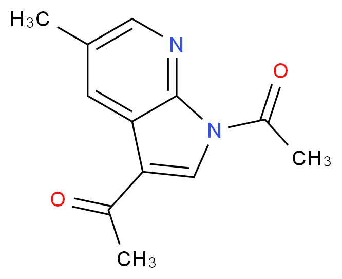 1,1'-(5-Methyl-1H-pyrrolo[2,3-b]pyridine-1,3-diyl)diethanone_分子结构_CAS_1222533-87-0)