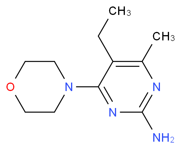 5-ethyl-4-methyl-6-(4-morpholinyl)-2-pyrimidinamine_分子结构_CAS_424813-05-8)