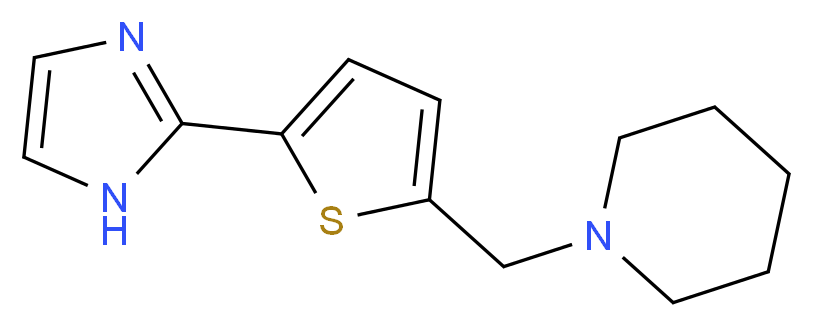 1-{[5-(1H-imidazol-2-yl)-2-thienyl]methyl}piperidine_分子结构_CAS_)