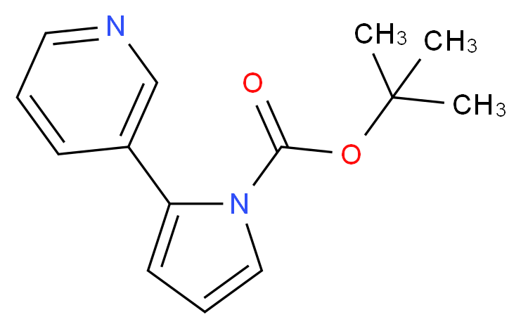 tert-butyl 2-(pyridin-3-yl)-1H-pyrrole-1-carboxylate_分子结构_CAS_215187-35-2