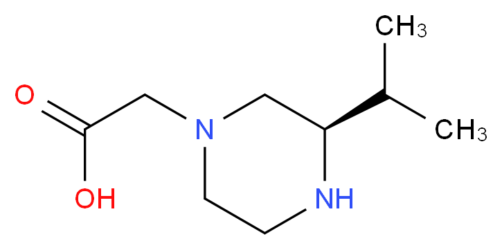 2-[(3R)-3-(propan-2-yl)piperazin-1-yl]acetic acid_分子结构_CAS_1240589-25-6