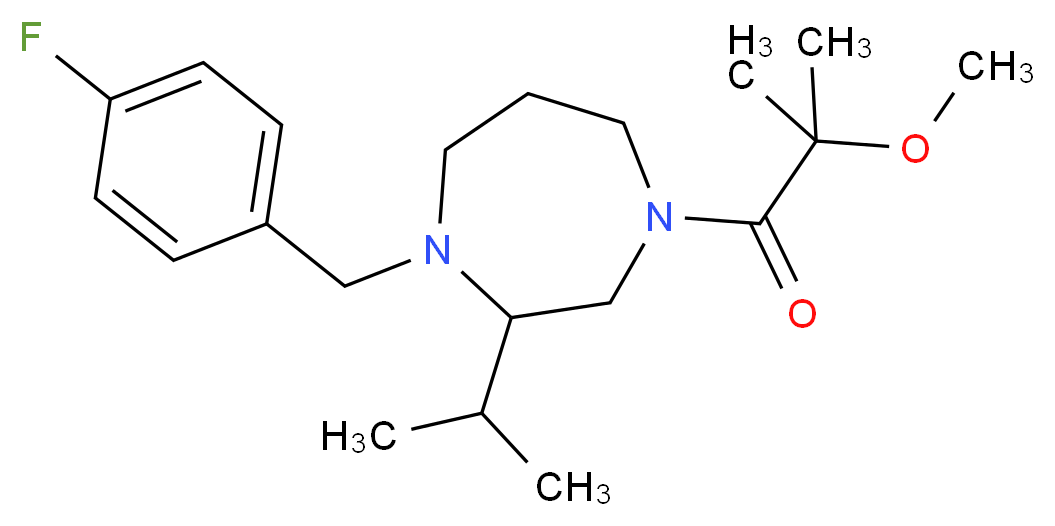 1-(4-fluorobenzyl)-2-isopropyl-4-(2-methoxy-2-methylpropanoyl)-1,4-diazepane_分子结构_CAS_)