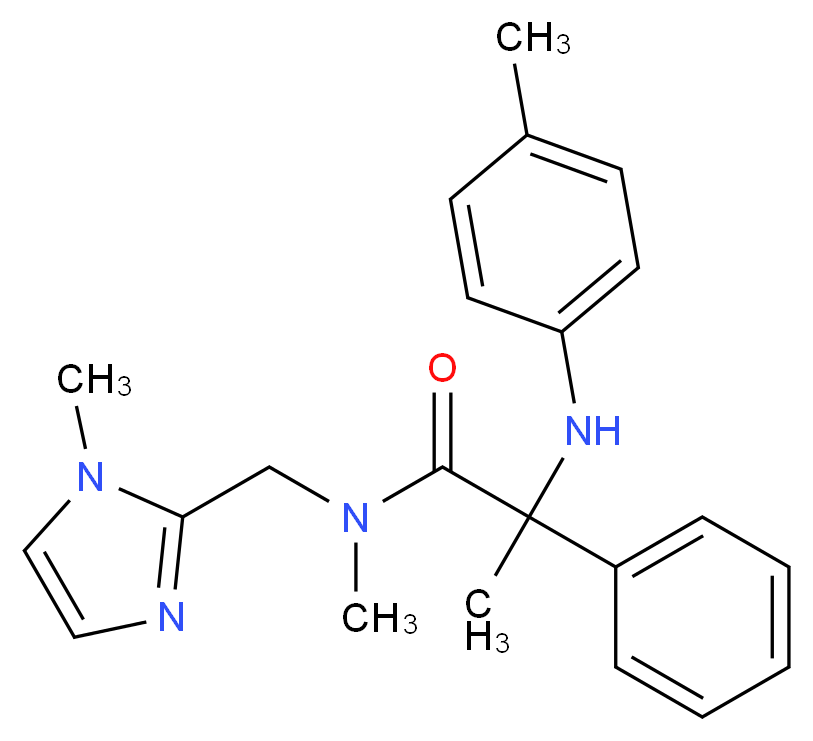 N-methyl-N-[(1-methyl-1H-imidazol-2-yl)methyl]-2-[(4-methylphenyl)amino]-2-phenylpropanamide_分子结构_CAS_)