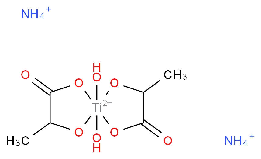 diammonium 5,5-dihydroxy-2,7-dimethyl-3,8-dioxo-1,4,6,9-tetraoxa-5-titanaspiro[4.4]nonane-5,5-diuide_分子结构_CAS_65104-06-5
