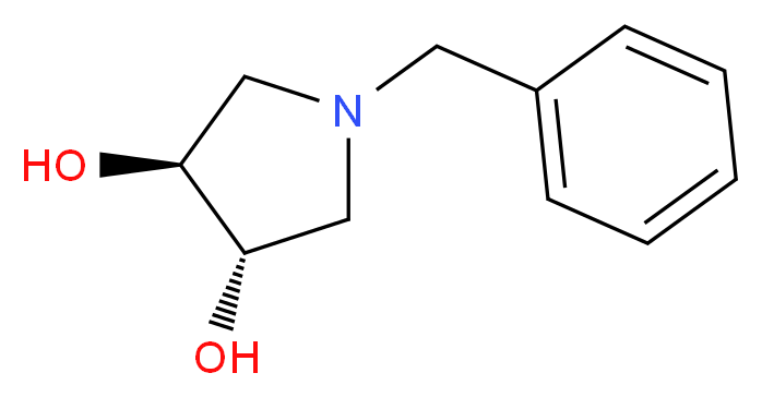 (3S,4S)-(+)-1-Benzyl-3,4-pyrrolidindiol_分子结构_CAS_90365-74-5)