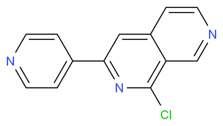 1-chloro-3-(pyridin-4-yl)-2,7-naphthyridine_分子结构_CAS_1211593-56-4