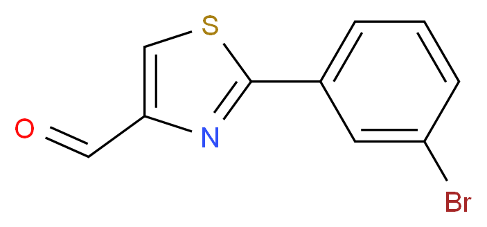 2-(3-BROMO-PHENYL)-THIAZOLE-4-CARBALDEHYDE_分子结构_CAS_750624-69-2)