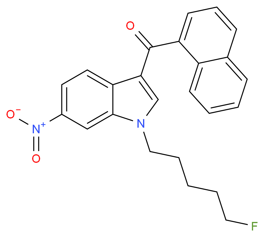 1-(5-fluoropentyl)-3-(naphthalene-1-carbonyl)-6-nitro-1H-indole_分子结构_CAS_335161-27-8