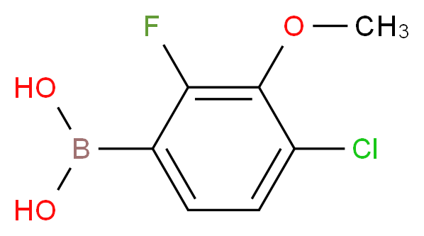 4-Chloro-2-fluoro-3-methoxyphenylboronic acid_分子结构_CAS_944129-07-1)