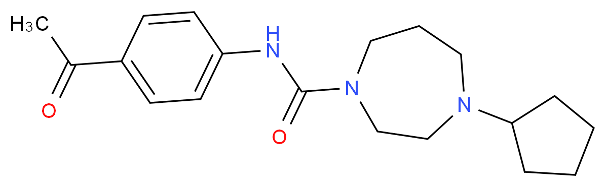 N-(4-acetylphenyl)-4-cyclopentyl-1,4-diazepane-1-carboxamide_分子结构_CAS_)