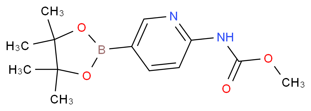 methyl N-[5-(tetramethyl-1,3,2-dioxaborolan-2-yl)pyridin-2-yl]carbamate_分子结构_CAS_1073372-02-7