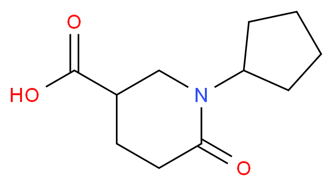1-cyclopentyl-6-oxo-3-piperidinecarboxylic acid_分子结构_CAS_)